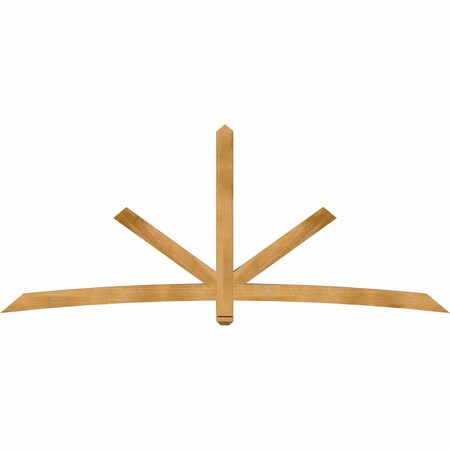 Ekena Millwork Alberta Rough Sawn Timber Gable Bracket, Western Red Cedar, 108"W x 45"H x 4"D x 4"F, 10/12 Pitch GBW108X45X0404ALB00RWR